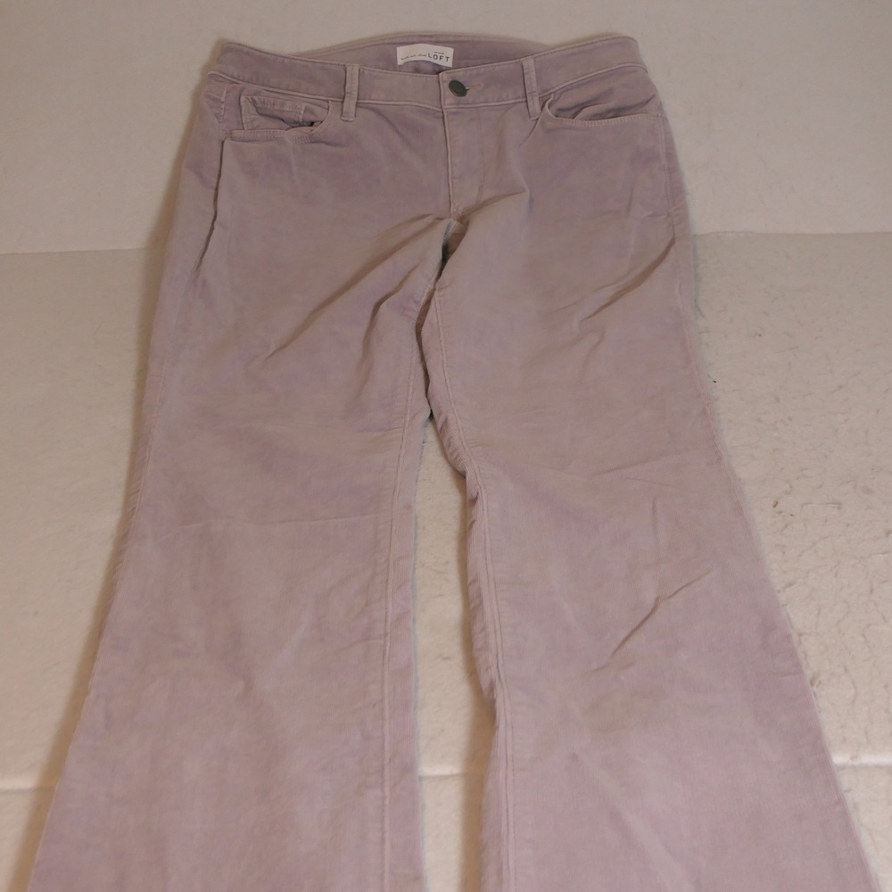 LOFT Women Corduroy 10/30 Mauve Curvy Bootcut Cottagecore Romantic Feminine Soft